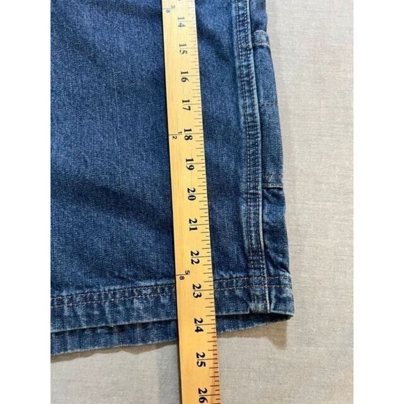 Cherokee Shorts Mens 46 Blue Denim Zip Pocketed Belted Button Men. - Picture 8 of 10